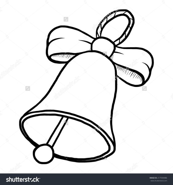 Трафарет колокольчика на выпускной