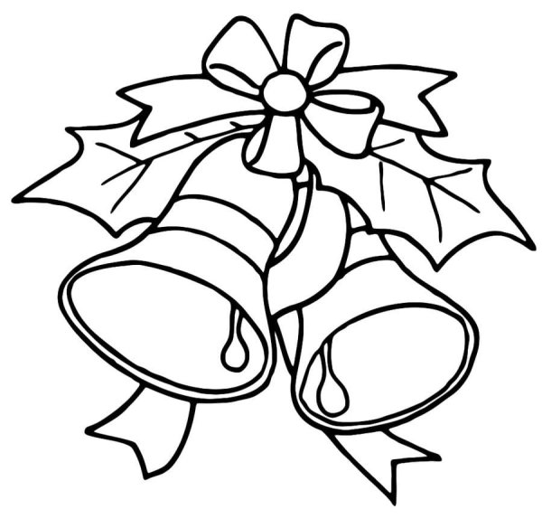 Новогодние колокольчики раскраска