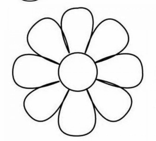 Ромашка трафарет для вырезания