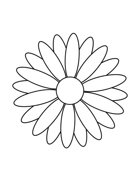 Ромашка шаблон для вырезания