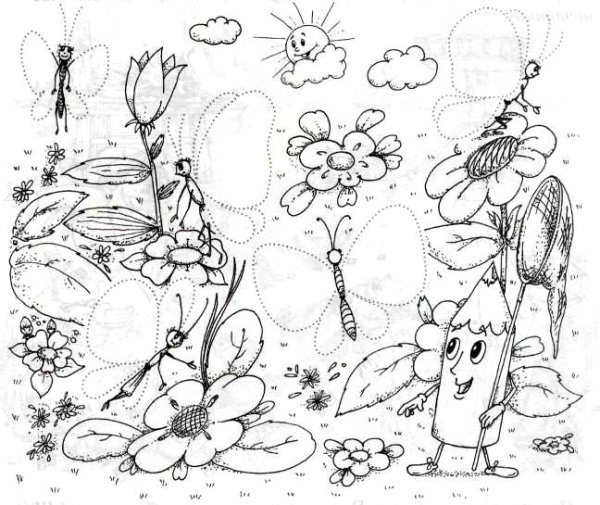 Мир насекомых раскраска