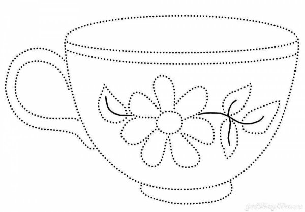 Чашка раскраска для детей