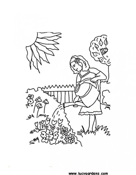 Огород раскраска для детей