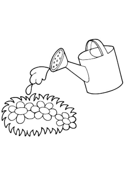 Лейка раскраска