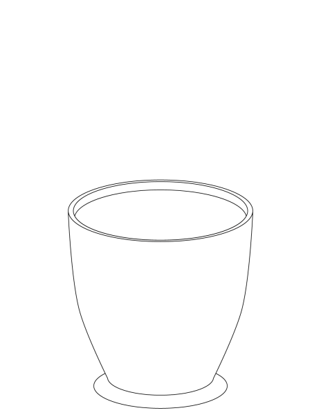 Горшок для цветов раскраска