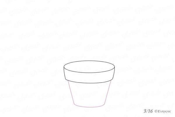 Цветочный горшок раскраска