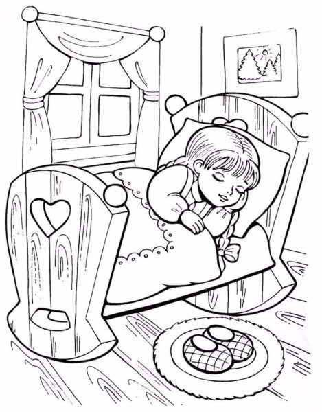 Раскраска. Три медведя