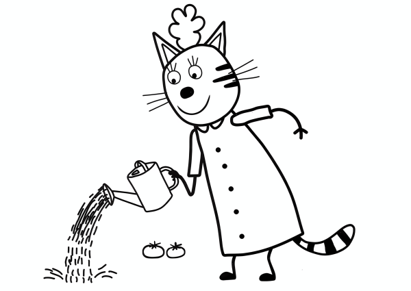 Три кота. Раскраска