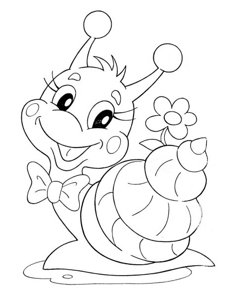 Улитка раскраска