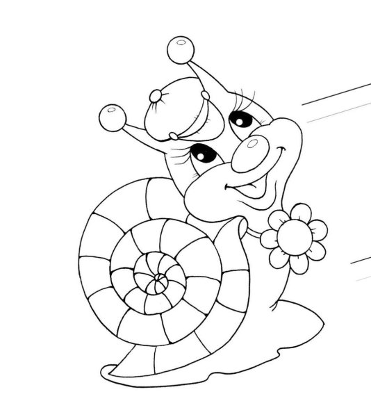 Детские раскраски улитка