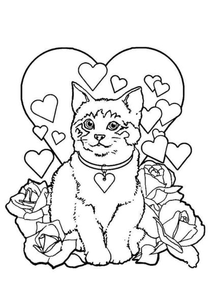 Раскраски на день Святого Валентина