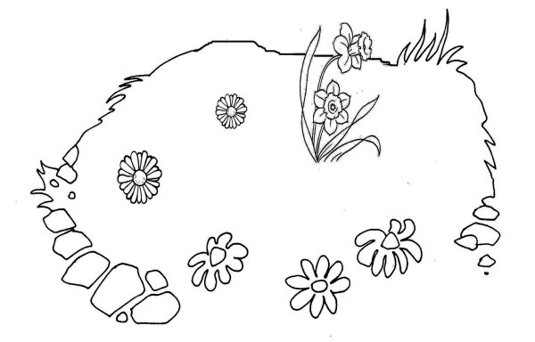 Поляна раскраска для детей