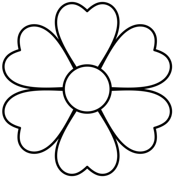 Раскраска цветочек