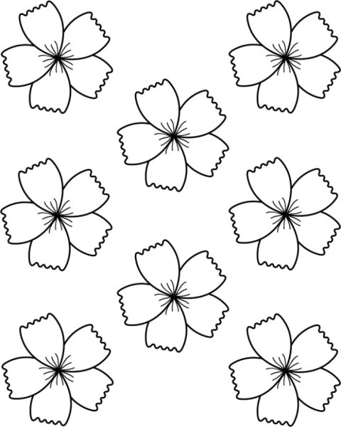 Трафареты маленьких цветов
