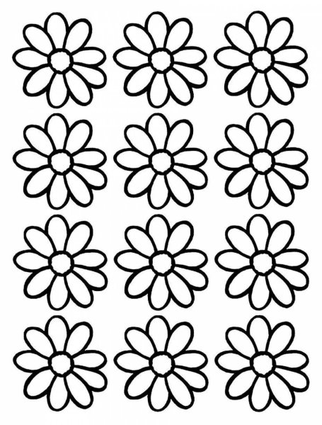 Трафареты маленьких цветов