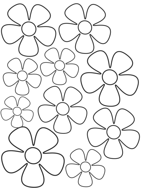 Маленькие цветы для вырезания