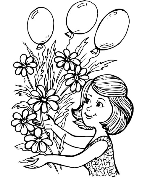 Раскраска ко Дню мамы