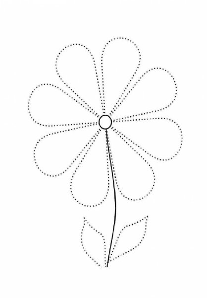 Рисование по точкам цветы