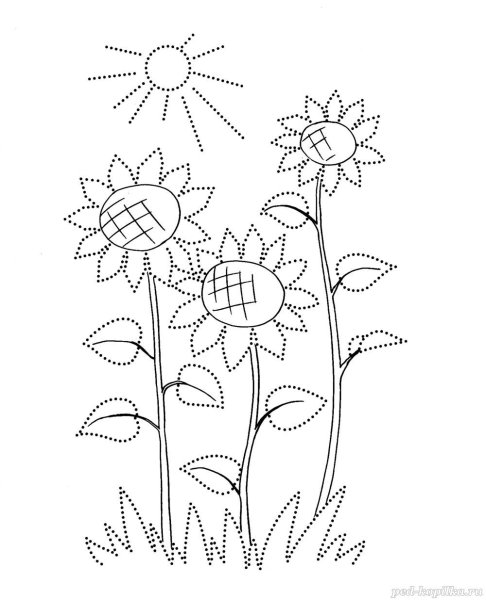 Рисование по точкам лето