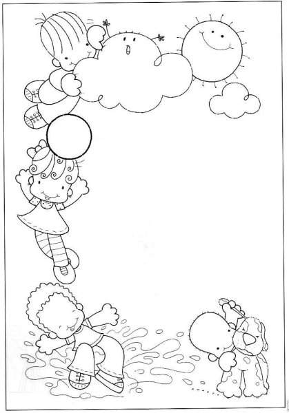 День для раскраски рамки