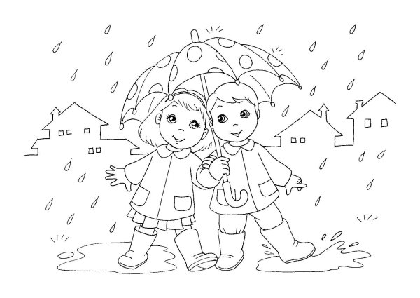 Детские осенние раскраски