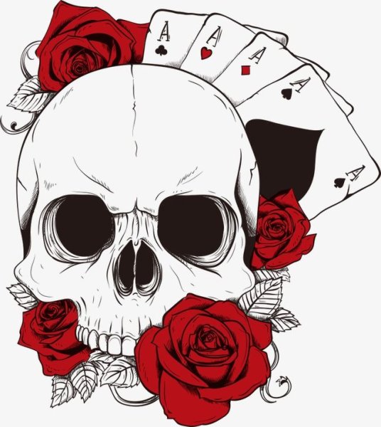 Черепок с розами