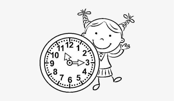 Режим дня раскраска