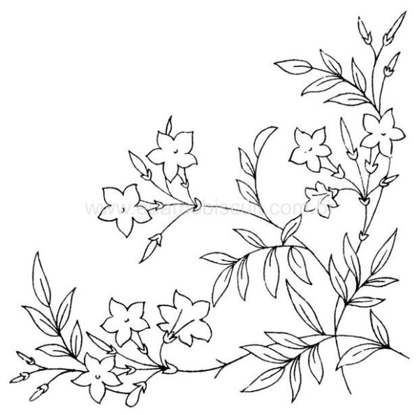 Угловой узор для вышивки гладью