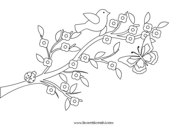 Ветка раскраска для детей
