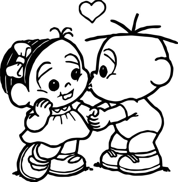 Раскраска поцелуйчики