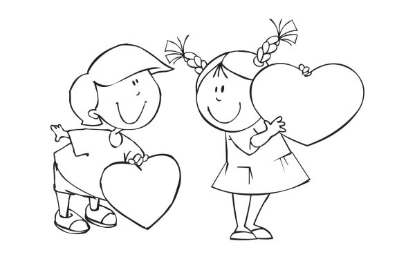 Раскраски на день Святого Валентина