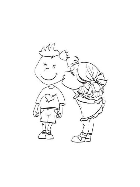 Трафарет мальчика и девочки