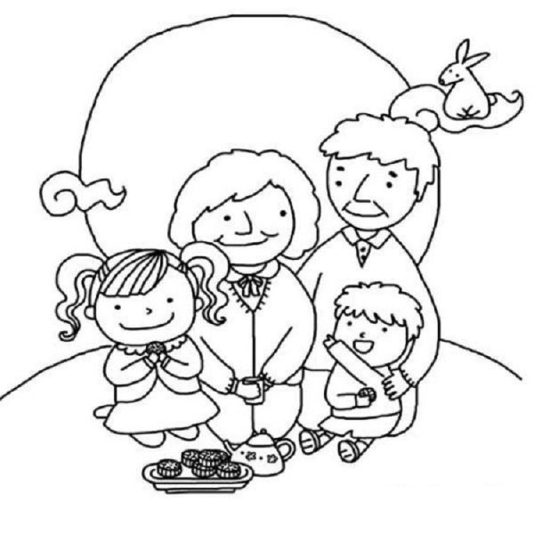 Раскраска счастливые люди