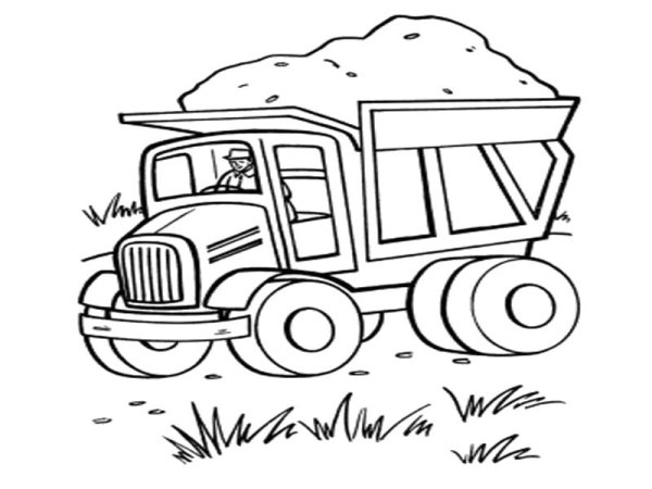 Раскраска. Самосвал