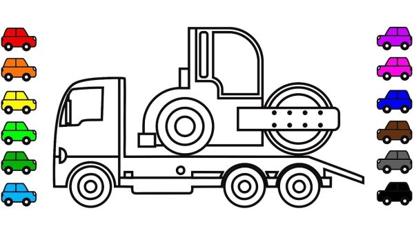 Раскраска каток машина