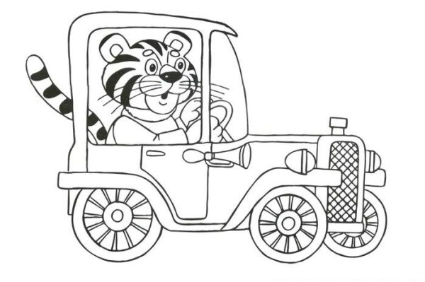 Раскраска "Веселые машинки"