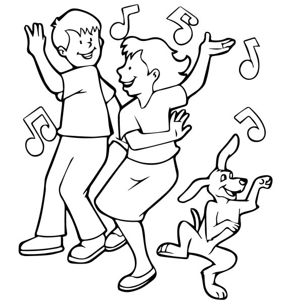 Раскраска танцы