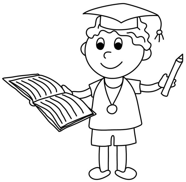 Ученик раскраска для детей