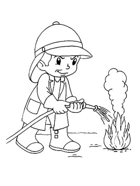 Раскраска пожарная безопасность