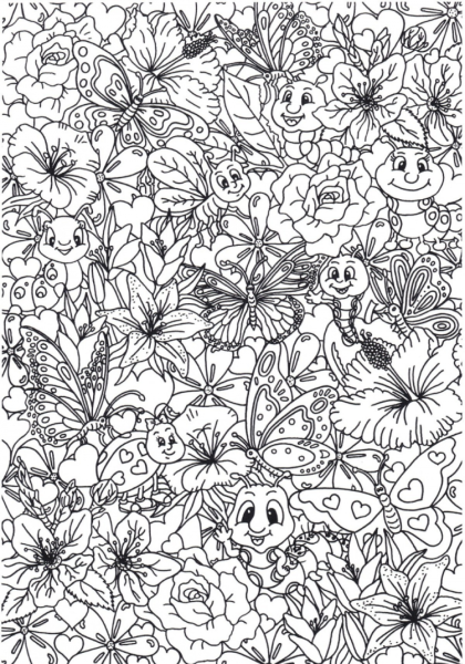 Раскраски мелкие