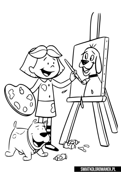Художник раскраска для детей
