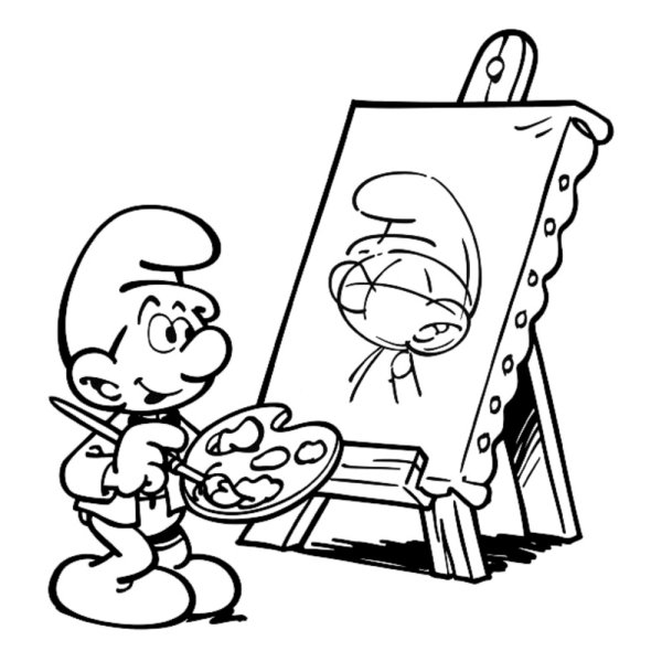 Раскраска Юный художник