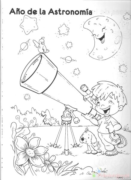 Астроном раскраска
