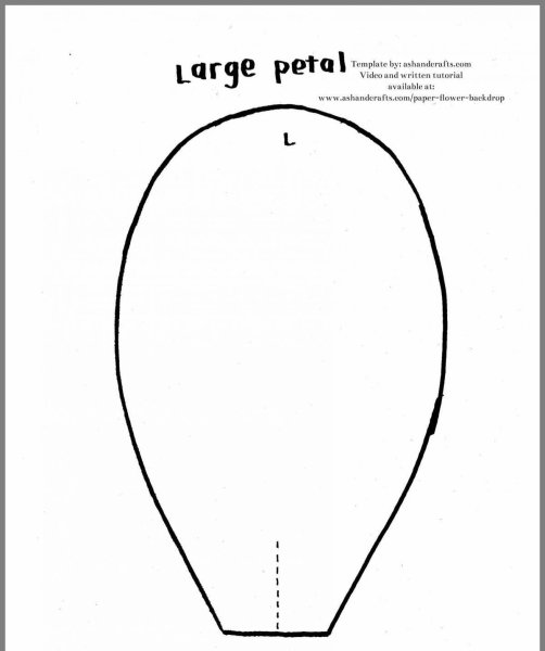 Лепесток трафарет