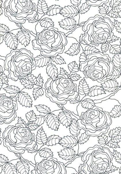 Раскрашивать антистресс розы