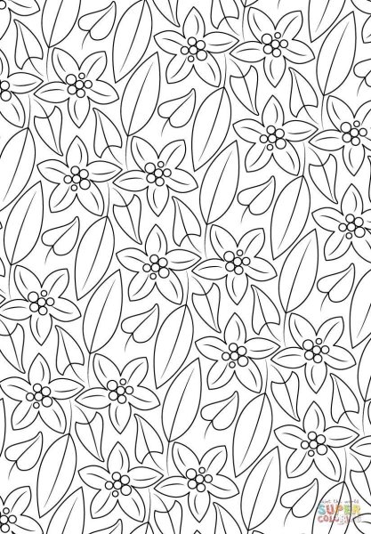 Цветочные узоры раскраска