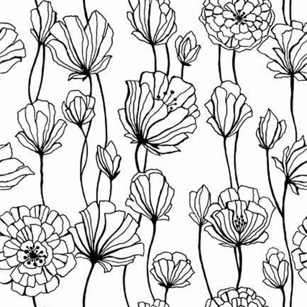 Цветочный принт графичный