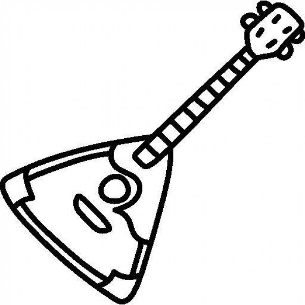 Балалайка для раскрашивания