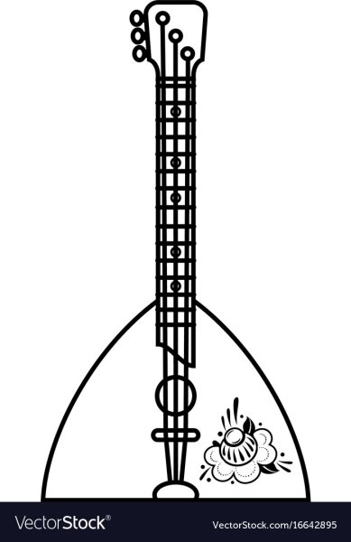 Балалайка трафарет