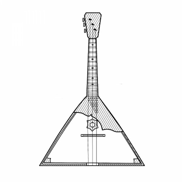 Раскраска балалайка музыкальный инструмент